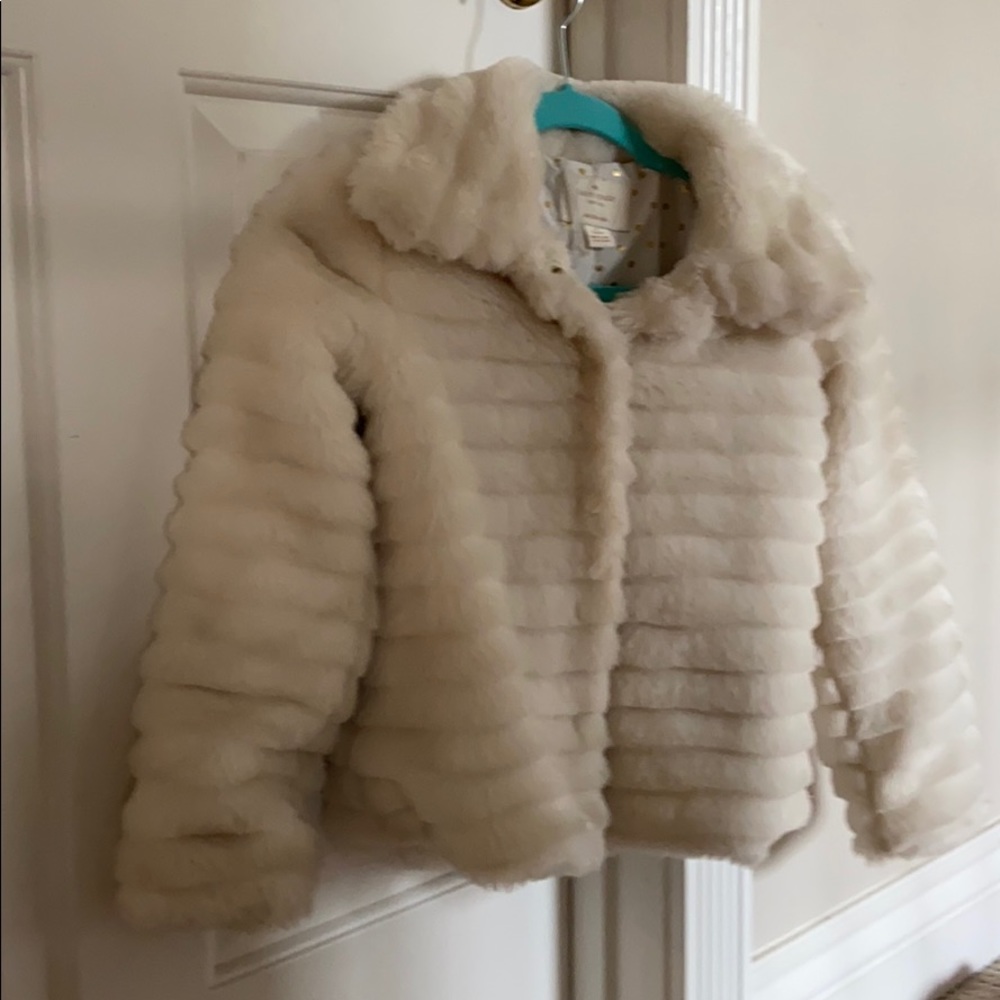 Kate spade faux fur size 10, barely worn